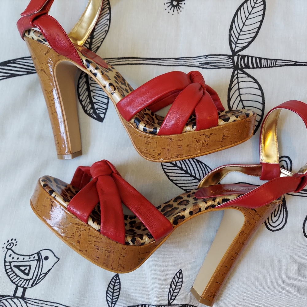 Colin Stuart Ankle Strap Platform Heels
